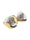 GIVENCHY WOMEN'S FLOWER DOUBLE FINGERS RING IN METAL WITH CRYSTALS