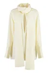 Givenchy Long-sleeved Silk Blouse In White