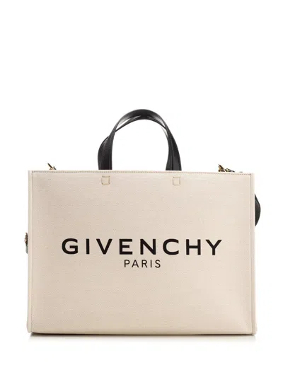 Givenchy Women "g" Canvas Tote Bag In Neutral