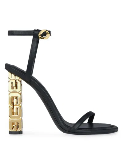Givenchy Women's G Cube Sandals In Leather In Black