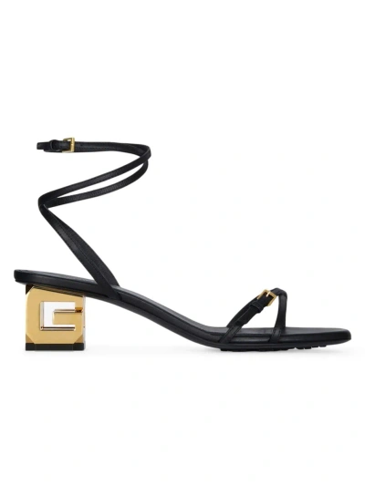 Givenchy G Cube Sandals In Leather In Black