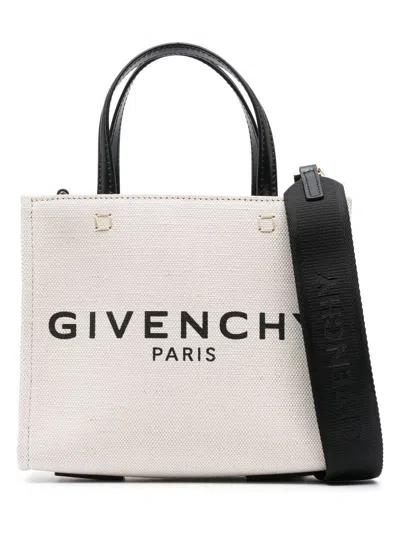 Givenchy Women's G Tote Mini Canvas Tote Bag In Beige