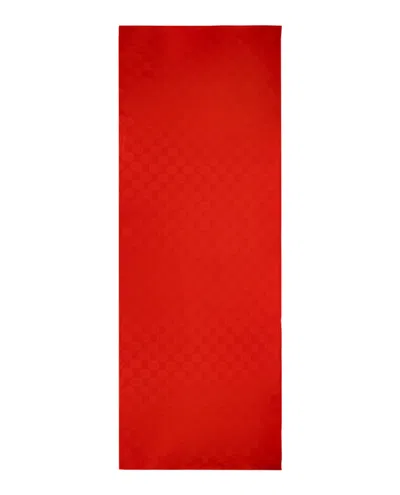 Pre-owned Givenchy Women's  4g Baroque Jacquard Silk Scarf In Vermilion In Red