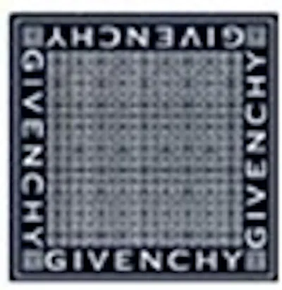 Pre-owned Givenchy Women's  4g Logo Square Scarf In Navy Blue