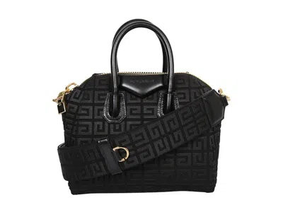 Pre-owned Givenchy Women's  Antigona Tote Bag Mini 4g Motif In Black