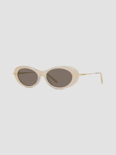 Givenchy Pearlescent Metal Butterfly Sunglasses In Beigobrnmr