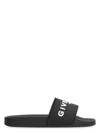 Givenchy Rubber Sole Open Toe Flat Sandals In Black