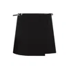 Givenchy Black Acetate Mini Wrap Voyou Skirt In Black