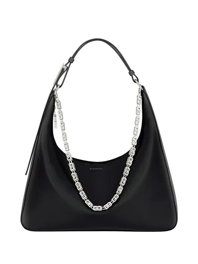 Pre-owned Givenchy Women's  Moon Cut Out Shoulder Bag Medium In Black