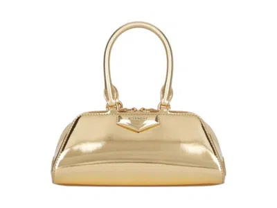Pre-owned Givenchy Women's  Ntigona East West Mini Bag In Golden