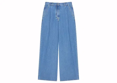 Pre-owned Givenchy Women's  Oversized Denim Jeans In Deep Blue