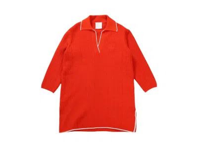 Pre-owned Givenchy Women's  Short Polo 4g Dress In Orange