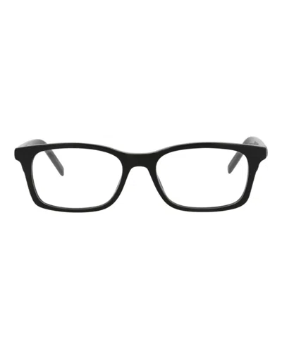 Pre-owned Givenchy Women's  Squareframe Acetate Optical Frames In Black Black Transparent (gv50029i/52/001)