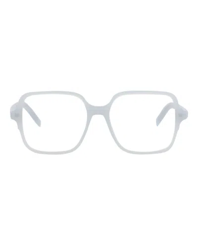 Pre-owned Givenchy Women's  Squareframe Acetate Optical Frames In Blue Blue Transparent (gv50044i/53/084)