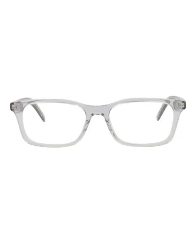 Pre-owned Givenchy Women's  Squareframe Acetate Optical Frames In Grey Grey Transparent (gv50029i/52/020)
