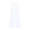 Givenchy Womens White Pleated Two-slip-pockets Wide-leg High-rise Cotton Trousers In White