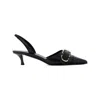 Givenchy Voyou Buckled Textured-leather Slingback Pumps In Black