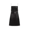 Givenchy Leather Sleeveless Belted Mini Dress In Black