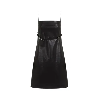 GIVENCHY GIVENCHY VOYOU LEATHER MINI DRESS WOMEN