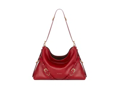 Pre-owned Givenchy Women's  Voyou Medium Bag In Dark Red