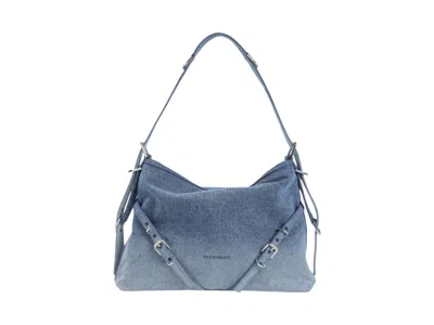 Pre-owned Givenchy Women's  Voyou Medium Bag In Medium Blue