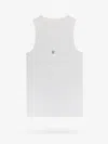 Givenchy Women's Cropped Tank Top In Cotton With 4g Detail In White