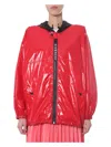 Givenchy Women's Hooded Wind Jacket In Red