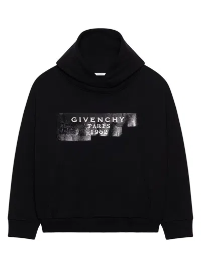Givenchy Women's Hoodie In Fleece With  Tape In Black
