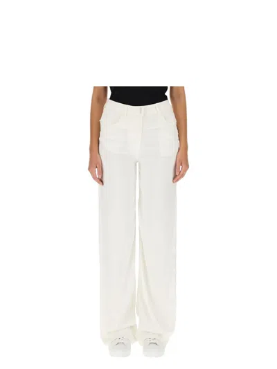 GIVENCHY WOMEN'S IVORY VISCOSE AND DENIM JEANS