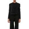 Givenchy Belted Notched-lapel Jacket In Black