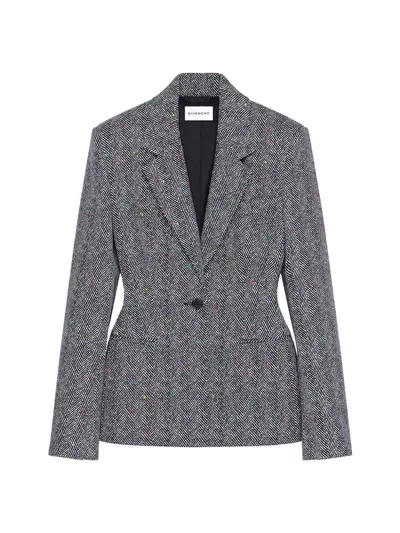 Givenchy Women's Jacket In Cotton Herringbone In Multi