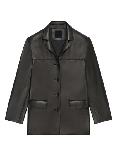 Givenchy Women's Jacket In Shiny Leather In Black