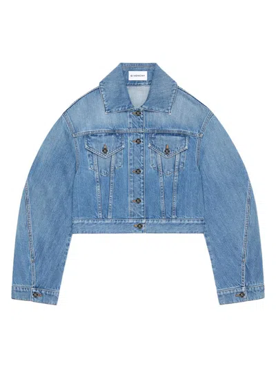 Givenchy Women's Jacket In Washed Denim In Blue