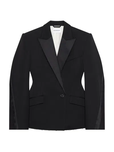 Givenchy Women's Jacket In Wool With Inside Out Effect In Black