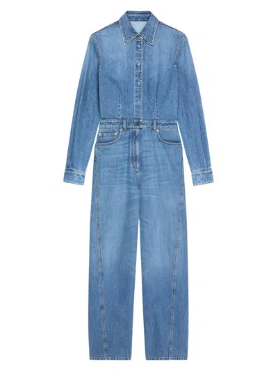 Givenchy Women's Jumpsuit In Washed Denim In Blue