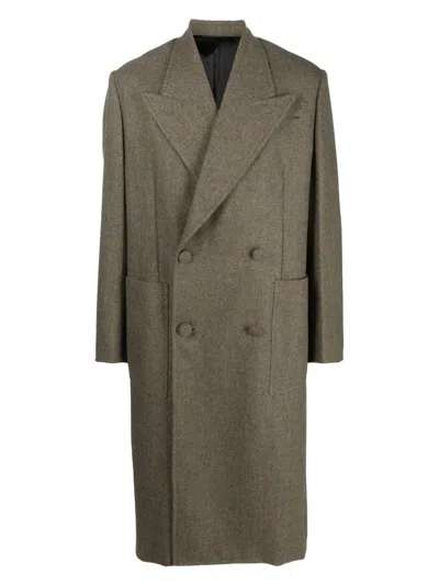 GIVENCHY WOMEN'S KHAKI WOOL OVERSIZE COAT