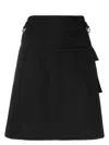 Givenchy D-ring-embellished A-line Skirt In Black