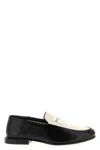 Givenchy Two-tone Leather And Canvas Label Loafers In Black
