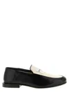 Givenchy Two-tone Leather And Canvas Label Loafers In Black