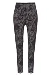 Givenchy Sheer Lace Fabric Elastic Waistband Leggings In Black
