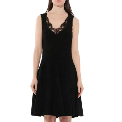 Givenchy Women's Lace Trim Flared Dress In Black