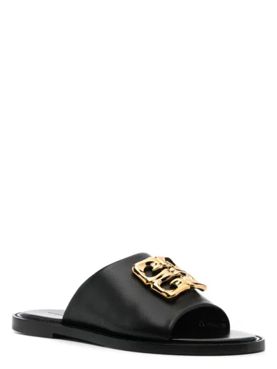 GIVENCHY WOMEN'S LEATHER 4G LIQUID SLIPPERS SANDAL