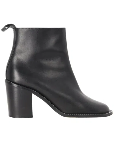 Pre-owned Givenchy Women's Leather Chain-link Accent Bootie (authentic Pre-loved)