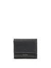 Givenchy Day Trifold Snap Wallet In Shiny Leather In Black