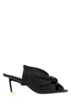 Givenchy Bow-tied Leather Mule Sandal In Black