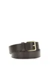 Givenchy Brown Calf Leather Bos Taurus Regular Belt In Black
