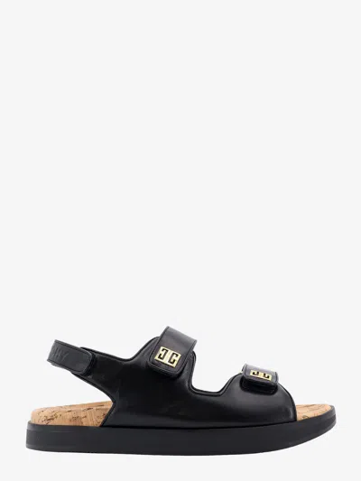 Givenchy Women Leather Sandals With 4g Buckles In Black