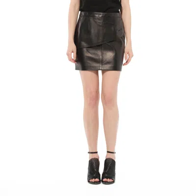 Givenchy Women's Leather Short Skirt In Black