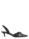Givenchy Voyou Buckled Textured-leather Slingback Pumps