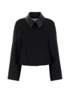 Givenchy A-line Cocoon Sleeve Jacket In Ink